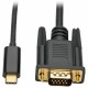 Tripp Lite by Eaton USB-C to VGA Active Adapter Cable (M/M), Black, 6 ft. (1.8 m) - 6 ft USB/VGA Video Cable for Smartphone, Pro