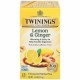 Twinings of London Lemon & Ginger Herbal Tea Bag - 1.3 oz - 25 / Box