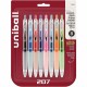 uniball 207 Fashion Gel Pens - 0.7 mm Pen Point Size - Retractable - Assorted - 8 / Pack