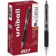uniball 207 Gel Pen - Bold Pen Point - 1 mm Pen Point Size - Refillable - Retractable - Black Gel-based Ink - Clear Barrel - 1 D