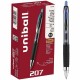uniball 207 Gel Pen - Bold Pen Point - 1 mm Pen Point Size - Refillable - Retractable - Blue Gel-based Ink - Clear Barrel - 1 Do