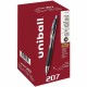 uniball 207 Gel Pen - Medium Pen Point - 0.7 mm Pen Point Size - Refillable - Retractable - Blue Gel-based Ink - 36 / Pack