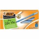BIC Round Stic Ballpoint Pens - Medium Pen Point - Blue - Blue Barrel - 72 / Bundle