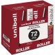 uniball Roller Rollerball Pen - Micro Pen Point - 0.5 mm Pen Point Size - Black Liquid Ink - Black Barrel - 72 / Pack