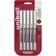 uniball Vision Rollerball Pen - Fine Pen Point - 0.7 mm Pen Point Size - Black, Blue, Red - 5 / Pack