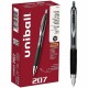 uniball 207 Gel Pen - Micro Pen Point - 0.5 mm Pen Point Size - Refillable - Retractable - Black Pigment-based Ink - 1 Dozen