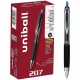 uniball 207 Gel Pen - Micro Pen Point - 0.5 mm Pen Point Size - Refillable - Retractable - Blue Pigment-based Ink - 1 Dozen