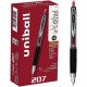 uniball 207 Gel Pen - Micro Pen Point - 0.5 mm Pen Point Size - Refillable - Retractable - Red Gel-based Ink - Translucent Barre