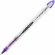 uniball Vision Elite Rollerball Pen - Bold Pen Point - 0.8 mm Pen Point Size - Refillable - Violet Gel-based Ink - Light Gray Ba