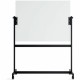 U Brands Magnetic Glass Dry Erase Board Rolling Easel - 35" (2.9 ft) Width x 47" (3.9 ft) Height - Frosted White Tempered Glass 
