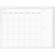 U Brands Magnetic Dry Erase Calendar - 30" (2.5 ft) Width x 40" (3.3 ft) Height - White Painted Steel Surface - White Wood Frame