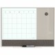 U Brands Magnetic Glass Dry Erase 3-in-1 Calendar Board - 17" (1.4 ft) Width x 23" (1.9 ft) Height - White Tempered Glass Surfac