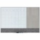 U Brands Magnetic Glass Dry Erase 3-in-1 Calendar Board - 23" (1.9 ft) Width x 35" (2.9 ft) Height - White Tempered Glass Surfac