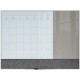 U Brands Magnetic Glass Dry Erase 3-in-1 Calendar Board - 35" (2.9 ft) Width x 47" (3.9 ft) Height - White Tempered Glass Surfac