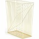 U Brands Metal Wastebasket, Vena Collection, 6 Gallon Capacity, Gold (3232U02-06) - Sturdy, Lightweight - 6.1" Height x 12.2" Wi