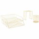 U Brands Metal Desk Organization Kit, Vena Collection, Cup, Sort and 2 Trays Included, Gold (3940U00-01) - Desktop - Gold - Meta