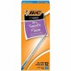 BIC Classic Cristal Ballpoint Pens - Medium Pen Point - Blue - Clear Barrel - Metal Tip - 1 Dozen