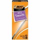 BIC Classic Cristal Ballpoint Pens - Medium Pen Point - Black - Clear Barrel - Metal Tip - 1 Dozen