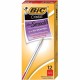 BIC Classic Cristal Ballpoint Pens - Medium Pen Point - Conical Pen Point Style - Red - Clear Barrel - Metal Tip - 1 Dozen