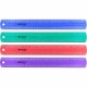 Westcott Transparent Jeweltone 12" Plastic Ruler - 12" Length 1" Width - 1/16 Graduations - Metric, Imperial Measuring System - 