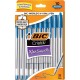 BIC Cristal Ballpoint Stick Pens - Medium Pen Point - Blue - Clear Barrel - 10 / Pack