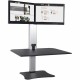 Victor High Rise Electric Dual Monitor Standing Desk Workstation - Supports Two 25" Wide Monitors - 12.5 lbs Each Load Capacity 