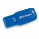 Verbatim 64GB Ergo USB 3.0 Flash Drive - Blue - The Verbatim Ergo USB drive features an ergonomic design for in-hand comfort and