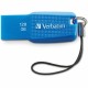 Verbatim 128GB Ergo USB 3.0 Flash Drive - Blue - The Verbatim Ergo USB drive features an ergonomic design for in-hand comfort an