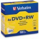 Verbatim DataLifePlus 94839 DVD Rewritable Media - DVD+RW - 4x - 4.70 GB - 10 Pack Slim Case - Silver - 2 Hour Maximum Recording