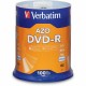 Verbatim 95102 DVD Recordable Media - DVD-R - 16x - 4.70 GB - 100 Pack Spindle - Silver - 120mm - 2 Hour Maximum Recording Time