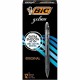 BIC Gel Retractable Pens - Medium Pen Point - 0.7 mm Pen Point Size - Refillable - Retractable - Black Gel-based Ink - Transluce