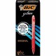 BIC Gel Retractable Pens - Medium Pen Point - 0.7 mm Pen Point Size - Retractable - Red Gel-based Ink - 1 Dozen