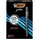 BIC Gel Retractable Pens - Medium Pen Point - 0.7 mm Pen Point Size - Retractable - Black Gel-based Ink - Tinted, Clear Barrel -