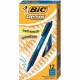 BIC SoftFeel Retractable Ball Pens - Medium Pen Point - Retractable - Blue - Blue Rubber Barrel - 1 Dozen