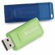 16GB Store 'n' Go USB Flash Drive - 2pk - Blue, Green - 16GB - 2pk - Blue, Green