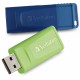 32GB Store 'n' Go USB Flash Drive - 2pk - Blue, Green - 32GB - 2pk - Blue, Green