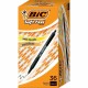 BIC SoftFeel Retractable Ball Pens - Medium Pen Point - 1 mm Pen Point Size - Retractable - Black - Black Barrel - 36 / Box