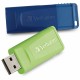 64GB Store 'n' Go USB Flash Drive - 2pk - Blue, Green - 64GB - 2pk - Blue, Green