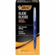 BIC Glide Retractable Pens - Medium Pen Point - 1 mm Pen Point Size - Retractable - Blue - Clear Barrel - 1 Dozen