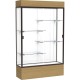 Waddell Reliant Display Cabinet - 48" x 16" x 80" - 4 x Shelf(ves) - Sliding Door(s) - Durable, Adjustable Shelf, Lockable, LED 