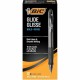 BIC Glide Bold Ball Pen - Bold Pen Point - 1.6 mm Pen Point Size - Conical Pen Point Style - Refillable - Retractable - Black - 
