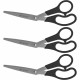 Westcott 8" All Purpose Bent Scissors - 3.50" Cutting Length - 8" Overall Length - Bent - Stainless Steel - Pointed Tip - Black 