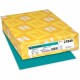 Astrobrights Color Copy Paper - Terrestrial Teal - Letter - 8 1/2" x 11" - 24 lb Basis Weight - 500 / Pack - Green Seal - Acid-f