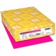Astrobrights Color Card Stock - Fireball Fuchsia - Letter - 8 1/2" x 11" - 65 lb Basis Weight - Smooth - 250 / Pack - Acid-free,
