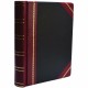 Wilson Jones Minute Book - 500 Sheet(s) - Letter - 8.50" x 11" Sheet Size - Black, Red, Gold Cover - 1 Each