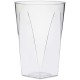 Milan Trendy Tumblers - Square-to-Round - 16 / Pack - Clear - Polystyrene - General Purpose