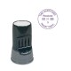 Xstamper VX Pre-inked Round Date Stamp - Custom Message Stamp - "REC'D, A.M., P.M., PAID, FAXED, ENT'D" - 0.81" Impression Diame