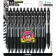 Zebra Z-Grip Retractable Ballpoint Pens - Medium Pen Point - 1 mm Pen Point Size - Retractable - Black - Clear Barrel - 24 / Pac