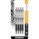 Zebra Pen STEEL 3 Series G-301 Retractable Gel Pen - 0.7 mm Pen Point Size - Refillable - Retractable - Black Gel-based Ink - Me