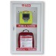 ZOLL Medical Rescue Station Alarm Wall Cabinet - 14.3" x 7.9" x 16.6" - Damage Resistant, Wall Mountable, Sturdy - Gray - Plasti